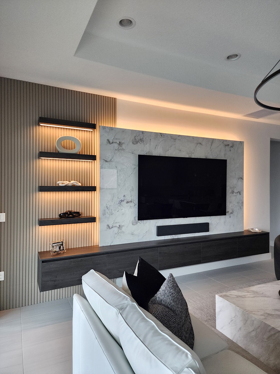Contemporary Built In Entertainment Center